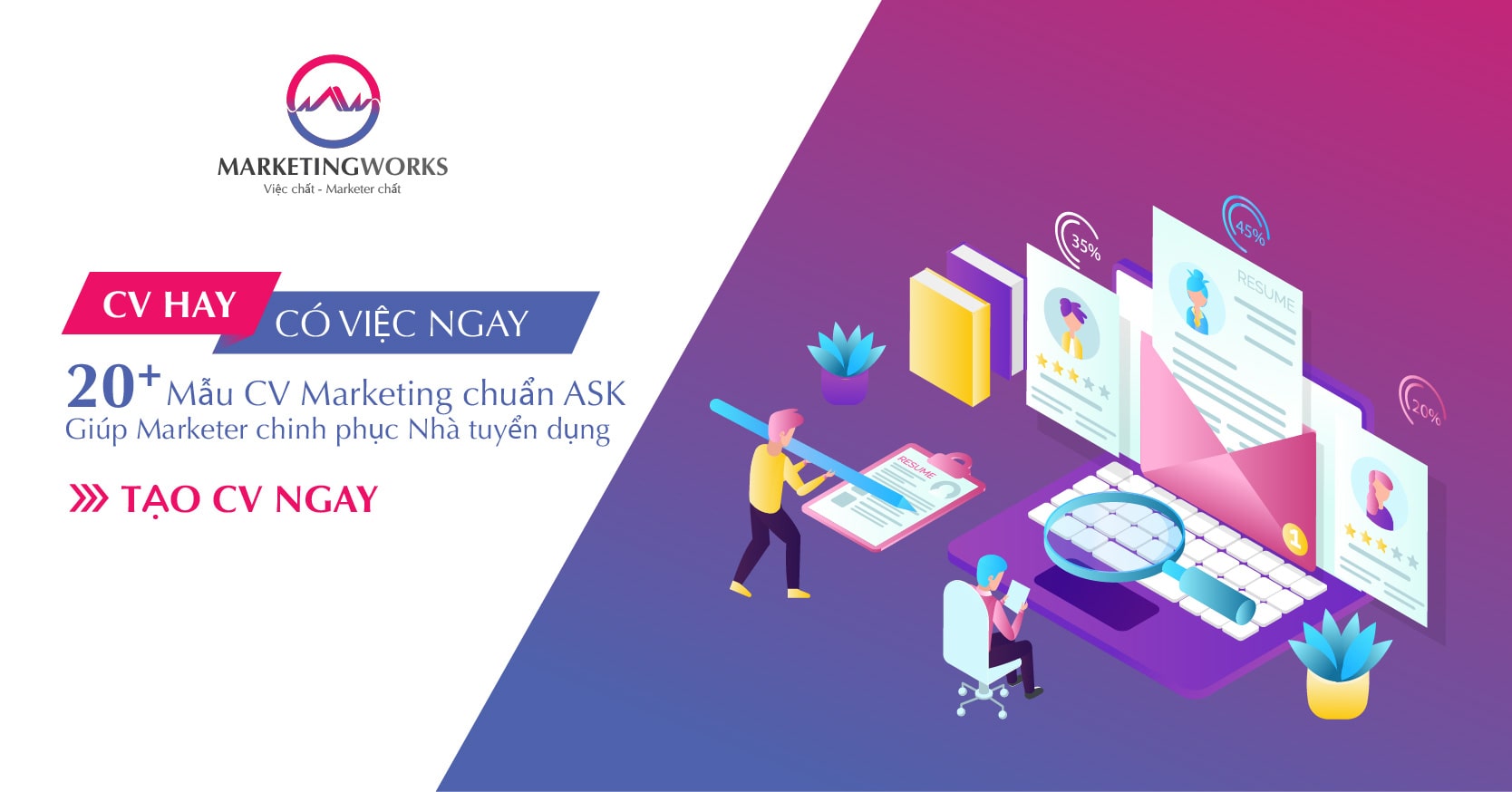 24+ Mẫu CV xin việc MIỄN PHÍ cho ngành Marketing | MarketingWorks