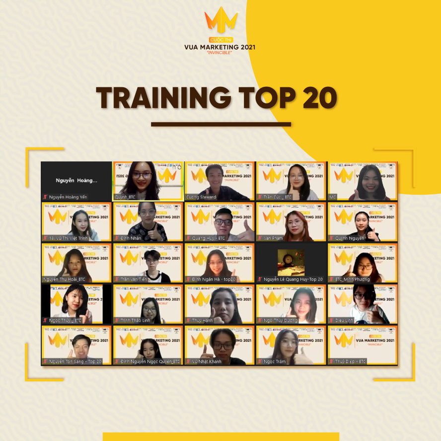 Top 20 cuộc thi Vua Marketing